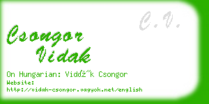 csongor vidak business card